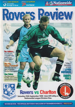 Tranmere Rovers v Charlton Athletic Match Programme 1999-09-25